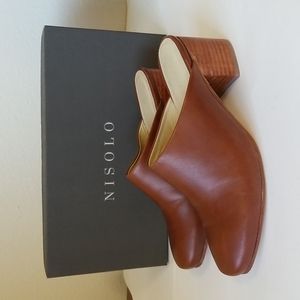Nisolo Paloma Mule Brandy Leather - Size 9